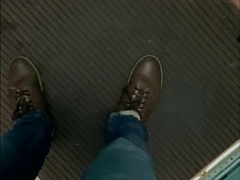 Tugging off and nutting in a public ELEVATOR! I can be seen at any moment!