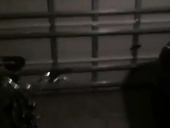 No condom Amateur Suck off with a Twunk in the Garage
