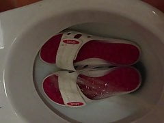 Piss my girlfriend's sport slide