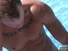 Watch this hot babe take a massive cock up her ass and get a cumshot