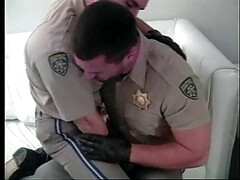 Mature cop stud muffin is blown and fucked