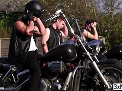 Horny British hunks Gabriel Cross and Jake Bass are both in hardcore gay fucking action