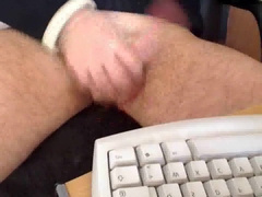 Speaking while playing with my cock and big balls