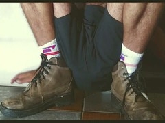 Gay smoking, gay boots, faggot