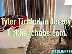 Chubby sub laughs while deviant Matt tickles his body and feet