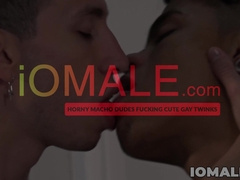 Latino twink Cesar Ros breeds Andres Trimarco till he pumps out load