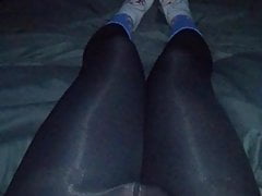 Pantyhose Socks & Cute Uncut Clit Cums