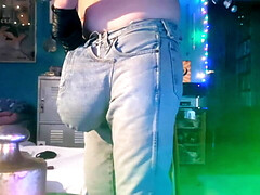 Handmade bulge jeans show