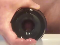 Cumshot with Masturbator in Slow Mo