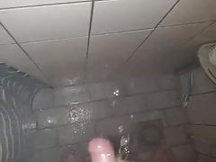 Quick fap while showering