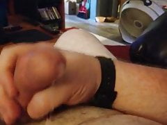 Chubby guy jacks off