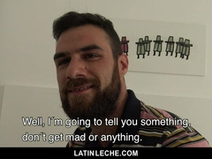 LatinLeche- Uber-Cute Latino Studs Entice A Unshaved Dude in A Super-Steamy 3 Way