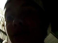 Pierced emo twink jerking big cock solo