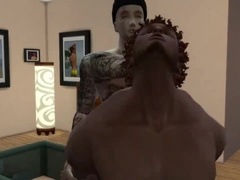 Whiteboy Jeff Fellates and Drills his Meaty Muscle Fuckslut Maxwell