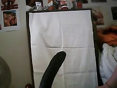 Twink rides huge dildo!