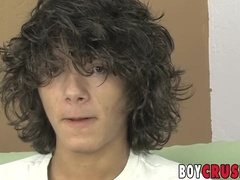 Kyros Christian ejaculates while faux-cock railing and stroking