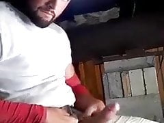 Worker Daddy with huge cock jacks off