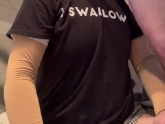 Homosexual choking on alpha's penis and throatpie