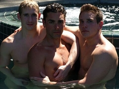 Mason Wyler, Dylan McLovin & Jeremy Bilding finish with cum eating