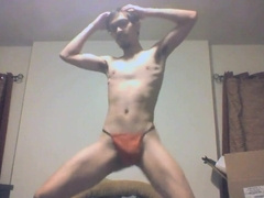 Thin Chinese Twunk's B-day Striptease