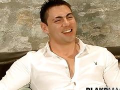 British muscle hunk wanking big cock
