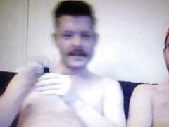 Two hot hung dudes jerking their huge hung cocks sucking