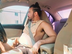 Spunking in traffic while caught completely nude