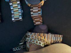 Wristwatch and gold jewelry fetish