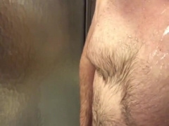 Bearded Dad Pruning While Draining In The Douche, Come Observe And Watch What Else I Do