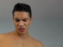 Handsome latino Lance Luciano pounds hot hunk Jessie Colter