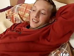 He's young, but he has a monstrous dick and pretty toes