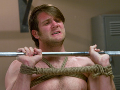 Colby Keller made to work out naked by Dakota Rivers