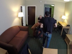 Cop anally destroys bounded twinks and cums on his cute face