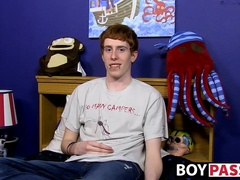 Guy with red hair gets interviewed before a solo session