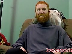 Ginger amateur with huge beard sucked dry by mature homo