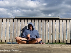 wank my big gay cock outdoor in public