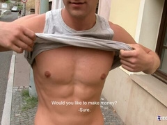 Czech frat boy fucked in the ass in the woods