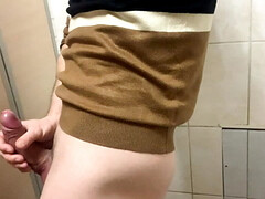 Masturbation in the work toilet