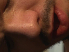 Bound baddie gets his cock jerked in a fun way