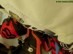 Rigid Screwing my beau, spunk in his fuck hole while he drains on my MX footwear