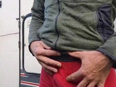 Fit boy demolishes his ejaculation after toying with his urinating rod
