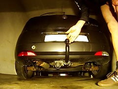 Anal Car Trailer hitch Dildo ride