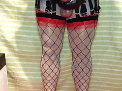 SISSY MASTURBATION BIG COCK RING WITH SHEATH