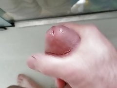Early morning cumshot in the shower