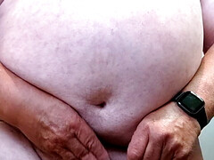 Shaving cock and presenting my wifes most sexy panties