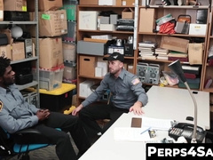 Perps4Sale.com - Hunk Black cop teases unshaved Inked Jock suspect and fucked