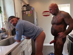 Gay blowjob, the plumber, hunk bareback