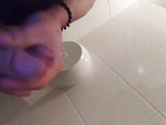 A Big Cumshot at public WC