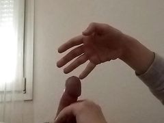 Fingering his cock with thoughts of deep blowjob from my cousin  #13