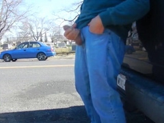 Big-Cock Daddy Stroking Outdoorsss